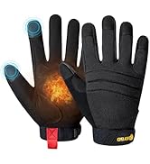 KAYGO Insulated Mechanic Work Gloves,KG127W Winter Thermal Safety Work Gloves for Men and Women, ...