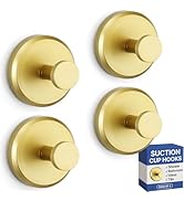 HOME SO Suction Cup Hooks for Shower, Bathroom, Kitchen, Glass Door, Mirror, Tile – Loofah, Towel...