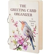 SUPERDANT Flowers and Birds Greeting Card Organizer Birthday Gift Card Holder Bird Cards Keeper S...