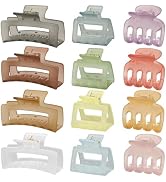 SMKSL 12 Pcs Hair Clips for Women 3 Styles Small Medium Large Claw Clips for Thin Thick Curly Hai...