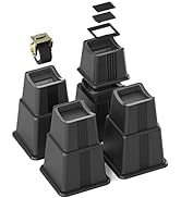ZTON Adjustable Bed Furniture Risers Elevation in Heights 3", 5" or 8" Heavy Duty Risers for Both...