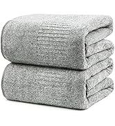 SEISSO Bath Towels, Extra Absorbent & Quick Drying Towels for Bathroom, Viscose Made from Bamboo ...
