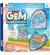 Klever Kits 4PCS Window Art Suncatcher Kits, Fun Gem Painting Kits, Diamond Art and Crafts for Bo...