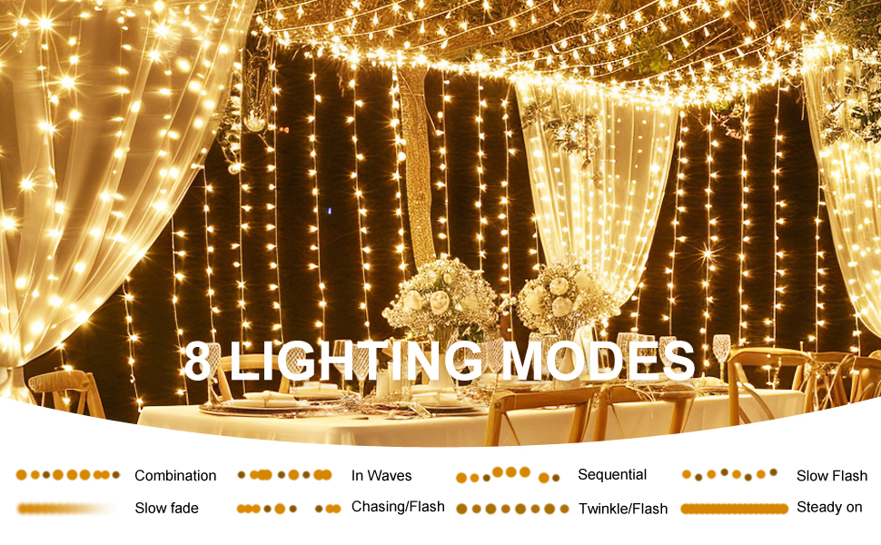 CURTAIN LIGHTS WARM WHITE