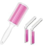 Washable Gel Lint Roller 3 Pack, Reusable Sticky Lint Roller Portable Pet Hair Remover Cleaner fo...