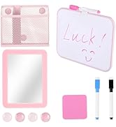 Fippy Pink Locker Accessories Kit, Locker Decorations for Girls, Aesthetic Decor Kit Includes Mag...