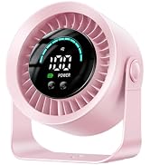 DIGIX Rechargeable USB Desk Fan for Bedroom, 100 Speeds, 360° Rotation, Wall Mounted Design Small...
