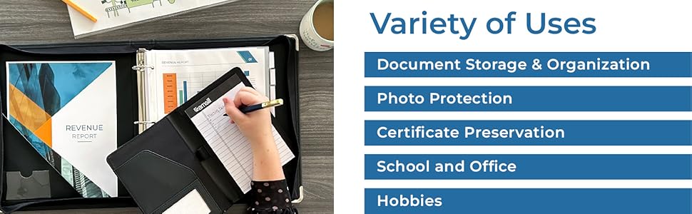 Samsill Sheet Protector School office photo certificate hobbies document storage sheet covers