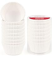 Standard White Cupcake Liners for Baking 200 Counts - Caperci Greaseproof Muffin Baking Cups for ...