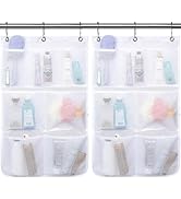 Fammart Mesh Shower Caddy Hanging, Quick-Drying Shower Organizer with 7 Pockets, Portable Bathroo...