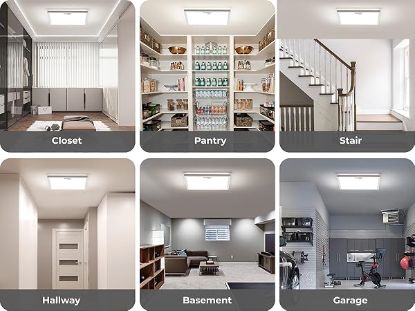 Square Motion Ceiling Light for Closet Porch Stairs Hallway