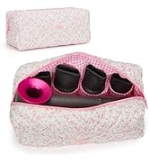 HiTotes Hair Tools Travel Bag Compatible with Dyson Airwrap Cute Floral Travel Case for Shark Fle...