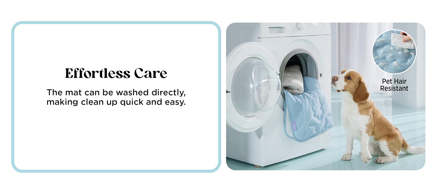 Lesure cooling mat are machine washable, require effortless care