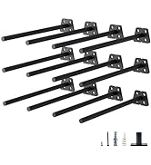 NEODROP 12-Pack 8 Inch Hidden Floating Shelf Bracket, Heavy Duty Blind Shelf Support Hardware | I...