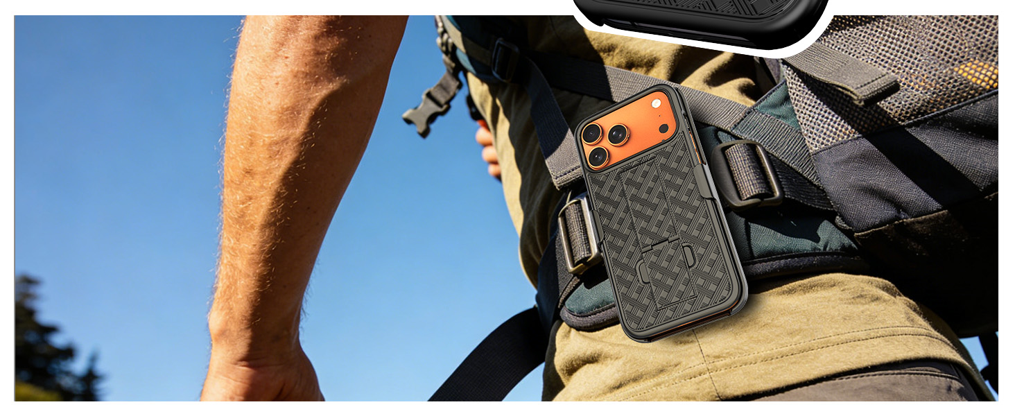 Ailiber Compatible for iPhone 17 Pro Max Case Holster with Screen Protector
