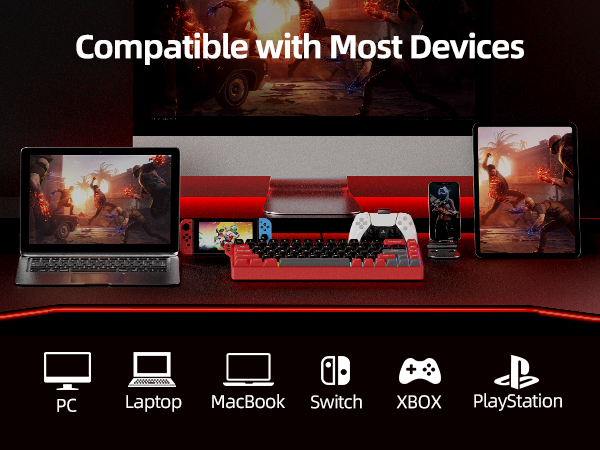 compatible devices low profile mechanical keyboard