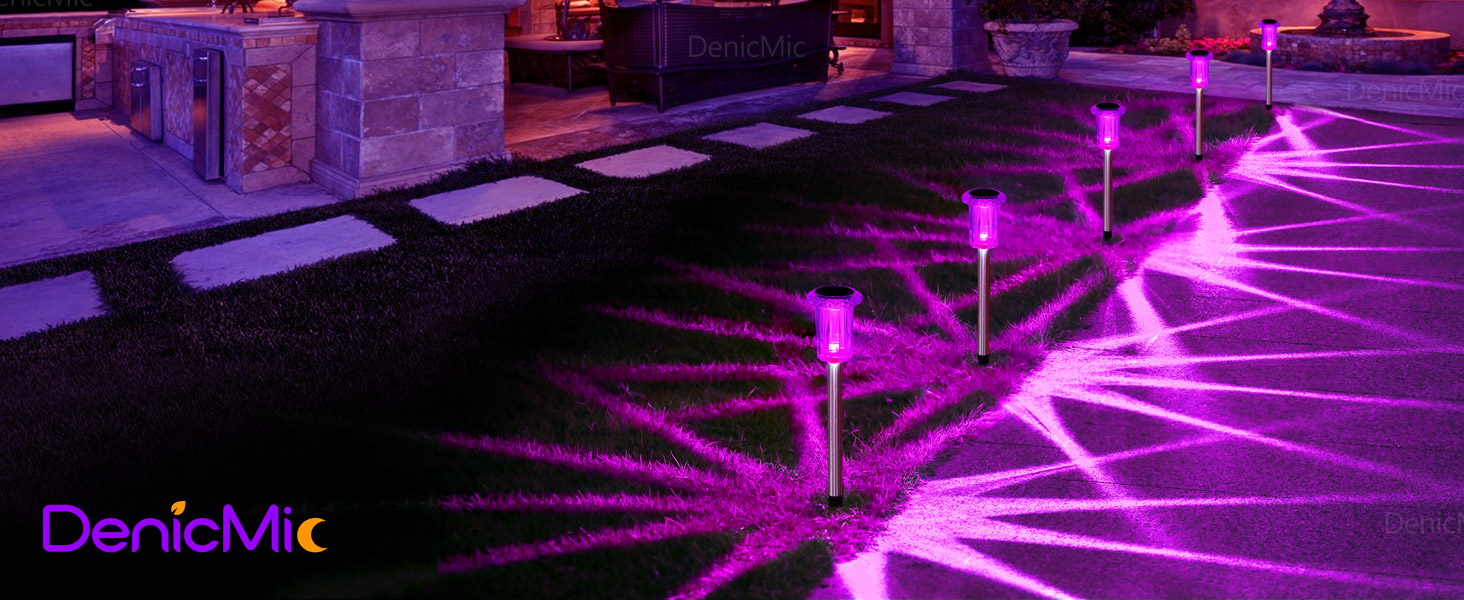 solar pathway lights outdoor of yard