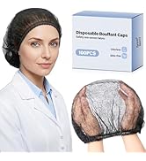 Hair Nets for Food Service Workers - 100pcs Disposable Bouffant Caps for Women & Men, Elastic 21 ...