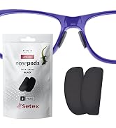 Setex Gecko Grip 1.8mm Thick Anti Slip Eyeglass Nose Pads, (5 Black Pair) USA Made, Innovative Mi...