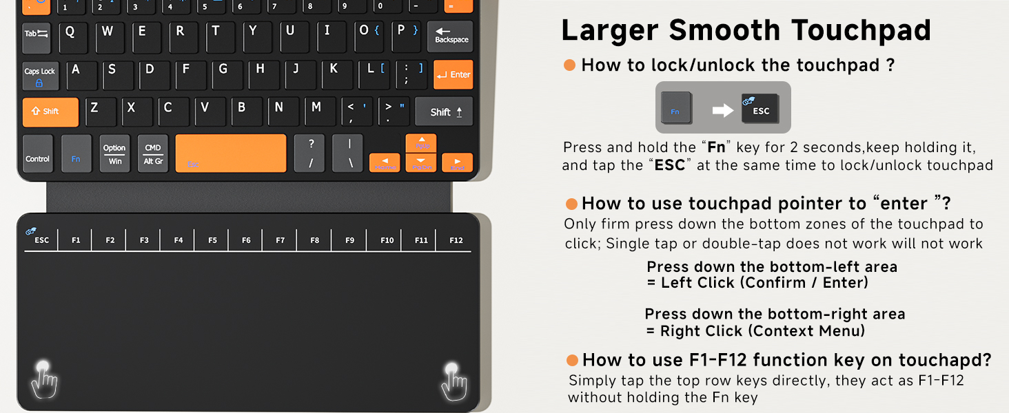mini keyboard with touchpad