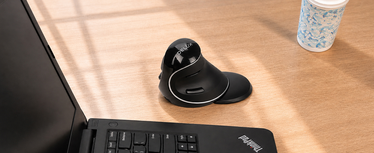 DELUX Wireless Ergonomic Vertical Mouse,Ergo Mouse for Large Hands (M618PD)