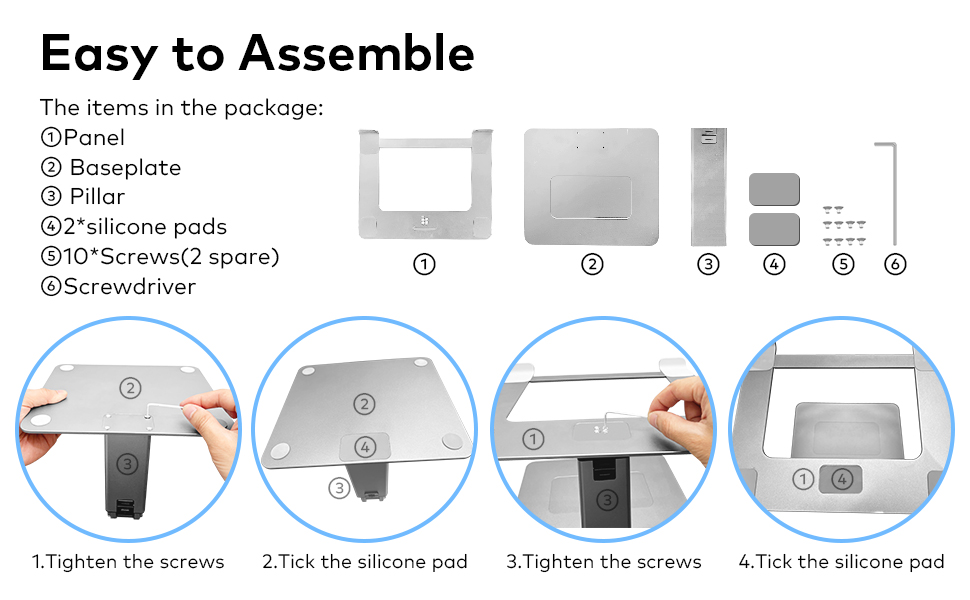 VECOFO laptop stand is easy install