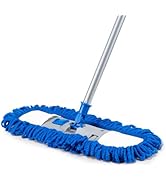 Neeklinny Microfiber Dust Mop for Hardwood Floors,58" Long Handle Wet & Dry Mop,180° Rotating Was...