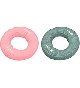 uxcell Hand Grip Strengthener, Silicone Ring Finger Forearms Exercise Grip Trainer for Rock Climb...