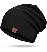 Slouchy Beanie for Women Men Lightweight Warm Beanie Hat Soft Windproof Chemo Cap Stretch Skull Cap