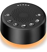 Sound Machine Easysleep White Noise Machine with 25 Soothing Sounds and Night Lights with Memory ...