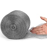 Valchoose Upgraded Not Rusty 5”X 100 Ft Stainless Steel Mesh Roll, Flexible Stainless Steel Wool ...