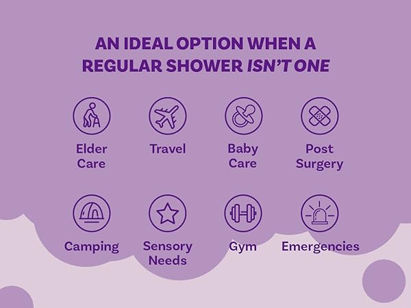 An ideal option when a regular shower isn't one