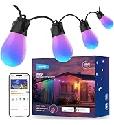 NEEWER 96ft Outdoor String Lights, App Control Smart AI RGBW Dimmable Hanging Outside Patio Balco...