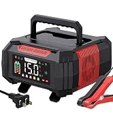 Battery Charger 15A 12V/24V, Smart Trickle Charger & Battery Maintainer for Lead Acid, EFB, AGM, ...