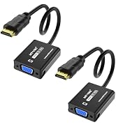 MT-VIKI HDMI to VGA Adapter, Gold-Plated HDMI Converter Male to Female, Compatible for Computer, ...