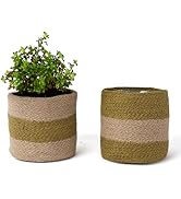 Eco Living Jute Planter Basket-Woven Jute Rope Covers for Decorating Indoor/Outdoor Succulents, S...
