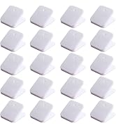 GANPUB 20Pcs White Plastic Chip Bag Clips Sealing Food Clips Snack Bag Clips Photo Clips Binder C...