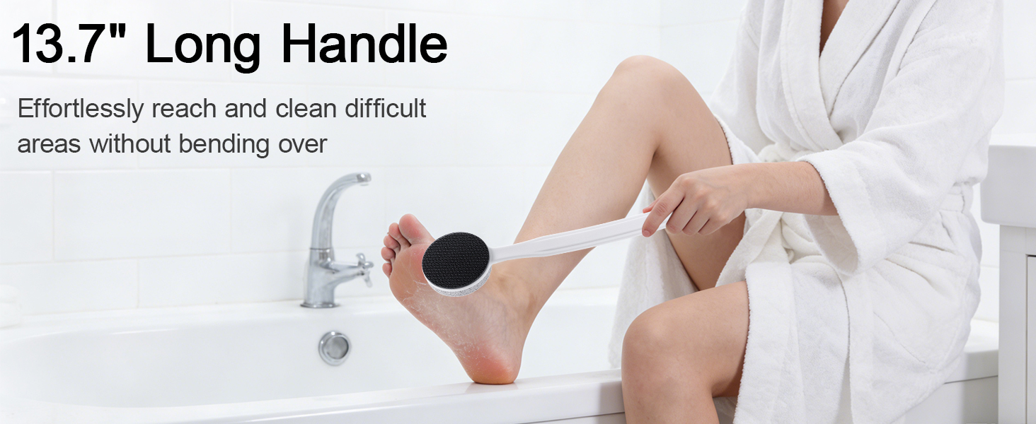 Long Handle Nano Glass and Pumice Stone for Feet Callus Remover