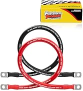 FASTSTORM 1/0 AWG Battery Cable, Flexible Inverter Cables 1Feet with 3/8" Terminals OFC Pure Copp...