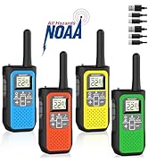 Walkie Talkies Long Range for Adults, 4 Pack Rechargeable 2 Way Radios Walkie Talkie with 22 FRS ...