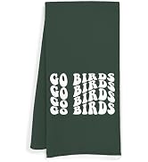 JOQUXI Green Groovy Go Birds Football Kitchen Towels, Football Lover Player Fan Gifts Decorative ...