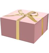 Gift Box with Lid 8x8x4 Inches, Magnetic Gift Box with Ribbon for Presents,Bridesmaid Gifts Box,B...