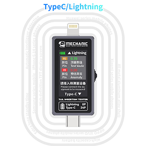 Type-C Lightning Interface Tail Insertion Detector