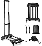 KEDSUM Folding Hand Truck, 290 lbs Heavy Duty Dolly Cart for Moving, Solid Construction Utility C...