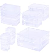 Funtopia Craft Storage - 27 Pack Mixed Large Sizes Big Plastic Boxes, Photo Storage Box, Rectangu...