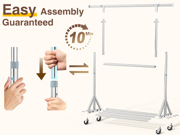 clothing rack with wheels