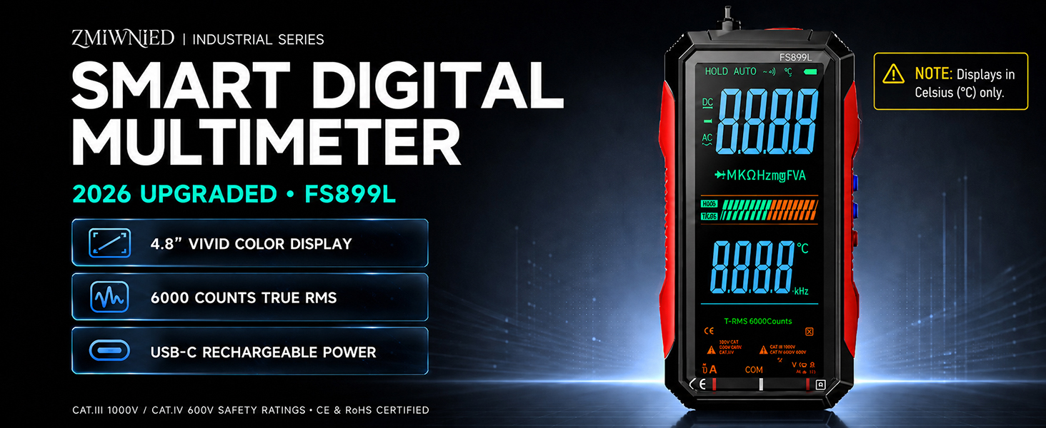 2026 Upgraded FS899L Digital Multimeter