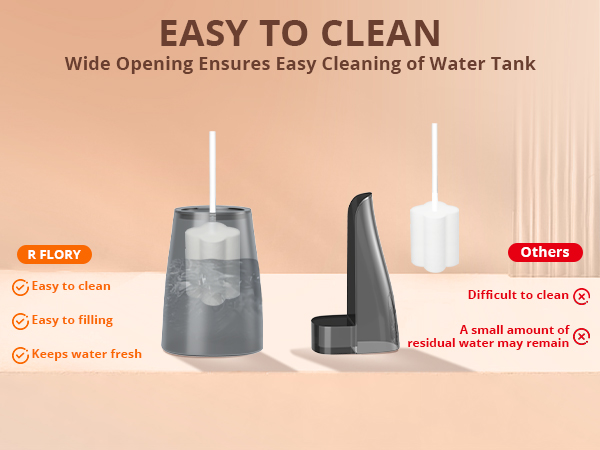 WIDE OPENING ENSURES EASY CLEANING AND FILLING OF WATER TANK