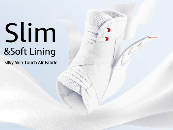slim-fit soft lining skin friendly material ankle brace