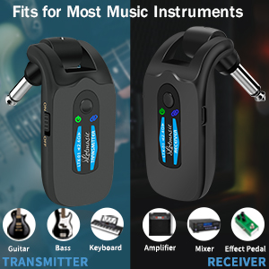 Wireless Guitar System Digital Wireless Guitar Transmitter Receiver for Electric Guitar Bass